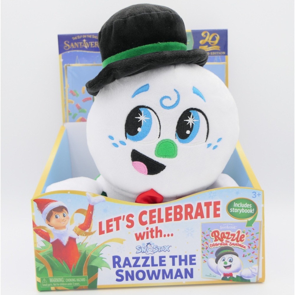 Elf On The Shelf Santaverse Snostax Razzle The Celebration Snowman Plush & Book